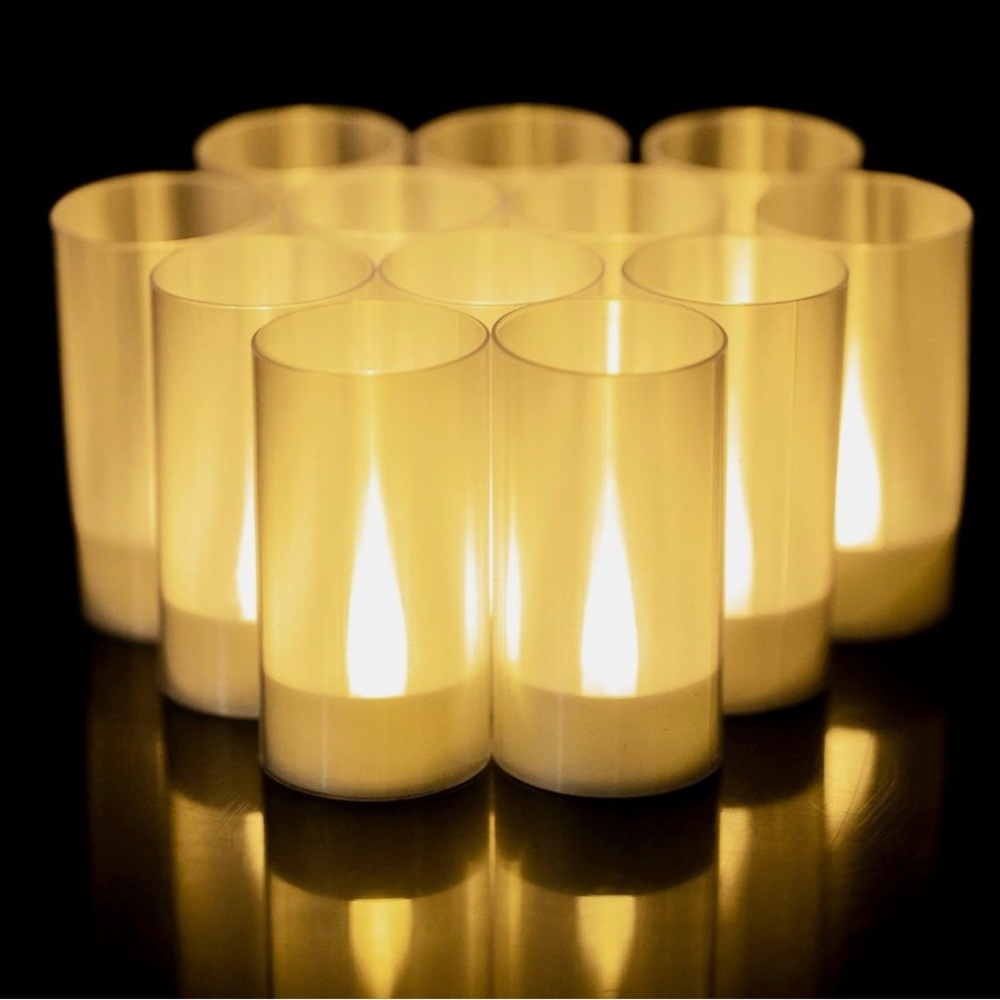 Flameless candles - set of 12